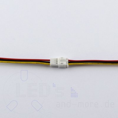 Micro JST Kabel mit Buchse + Stecker, 3-polig RM 2,0mm PH Kupplung