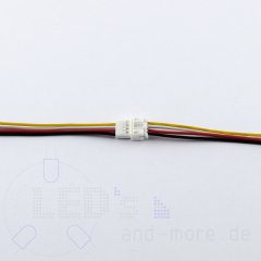 Micro JST Kabel mit Buchse + Stecker, 4-polig RM 2,0mm PH...