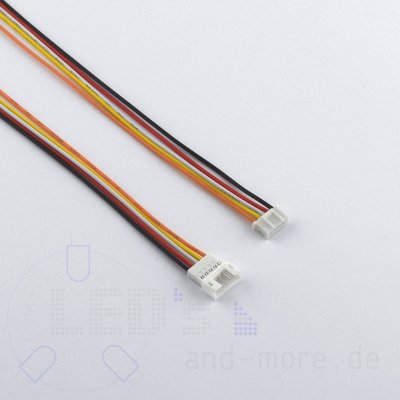 Micro JST Kabel mit Buchse + Stecker, 5-polig RM 2,0mm PH Kupplung