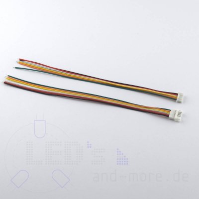 Micro JST Kabel mit Buchse + Stecker, 6-polig RM 2,0mm PH Kupplung