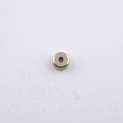 Magnet Topf mit Senkbohrung Ø10x4,5mm vernickelt, 1000g, N38 Neodym