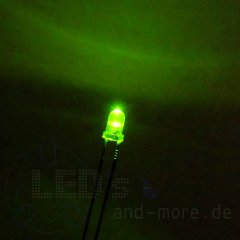 klares 3mm LED gelblich Grün 5 mcd 30°