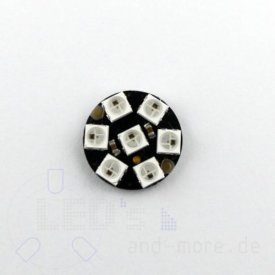 RGB Digi-Dot LED Ring Button 7x mini LEDs SK6812 15,2mm