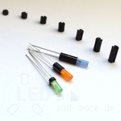 Abstandshalter fr 3mm LEDs RM2,54 schwarz 5 mm