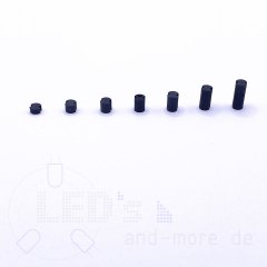 Abstandshalter für 3mm LEDs RM2,54 schwarz 5 mm