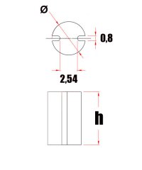 Abstandshalter für 3mm LEDs RM2,54 schwarz 5 mm