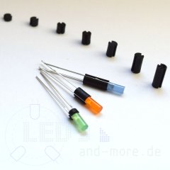 Abstandshalter für 3mm LEDs RM2,54 schwarz 6 mm