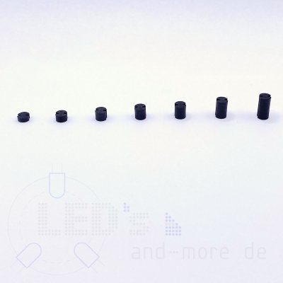 Abstandshalter für 5mm LEDs RM2,54 schwarz