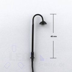 Bahnhofs-Laterne schlicht Bogenleuchte LED warmweiß 1-armig 48mm