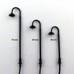 Bahnhofs-Laterne schlicht Bogenleuchte LED weiß 1-armig 75mm mit Widerstand für 12 - 16 Volt