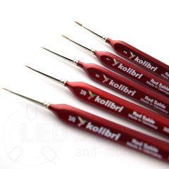 Sehr feine Pinsel für Modellbau mit Rotmarderhaar Kolibri 2/0 = 1,5 mm