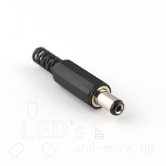 Stecker Adapter 5,5/2,1mm lötfrei mit Knickschutz