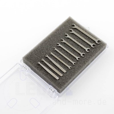 10-teil. Set Micro Maulschlüssel Modellbau / Feinmechaniker 1-4mm