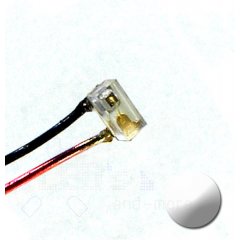 SMD LED mit Anschluss Draht 0402 Weiss 86 mcd 120°