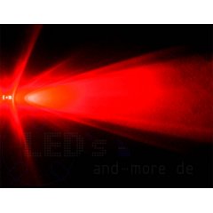 10x 5mm LED ultrahell mit Anschlusskabel 5-15 Volt Rot