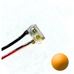SMD LED 0402 Orange / Amber mit Anschluss Draht 45 mcd 120°