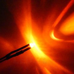 10x 1,8mm LED klar mit Anschlusskabel mcd 40° Orange