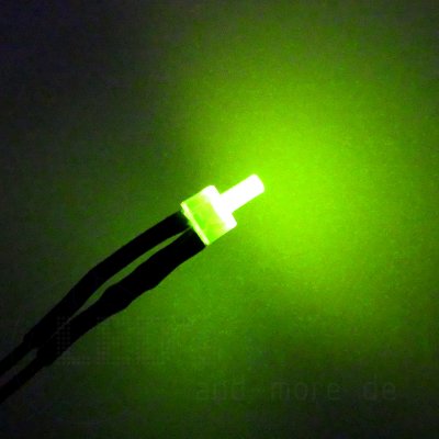 10x Diffuses 2,0mm Tower LED mit Anschlusskabel 100 Grn