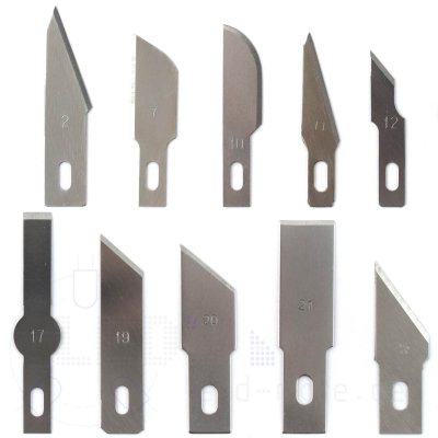 10x Ersatzklingen zu Großes Set Skalpelle Designer Messer