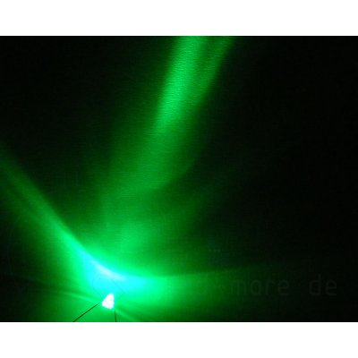 1,8mm LED Axial Grün ultrahell klar 2600 mcd 16°