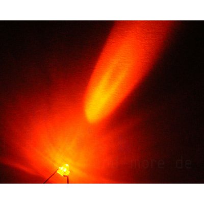 1,8mm LED Axial Orange ultrahell klar 220 mcd 25°