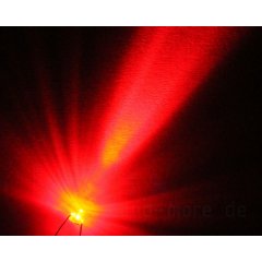1,8mm LED Axial Rot ultrahell klar 220 mcd 25°