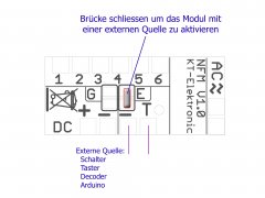 6 Kanal NFM Modul für Moba Einsatzfahrzeuge 10,3x23,4x2,9mm 044
