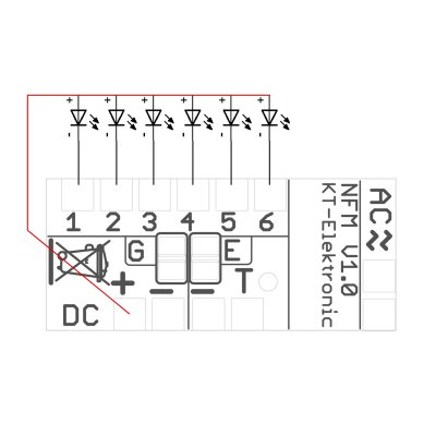 6 Kanal NFM LED Wechselblinker für Moba 10,3x23,4x2,9mm Blinkgeber (1Hz) Muster 881