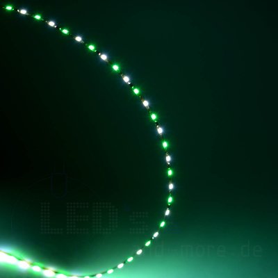 20cm zweifarbiges Flex-Band ultraschmal 39 LEDs 12V Grün/Weiß, 1,6mm breit Kirmes