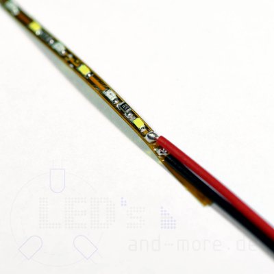 20cm zweifarbiges Flex-Band ultraschmal 39 LEDs 12V Blau/Weiß, 1,6mm breit Kirmes