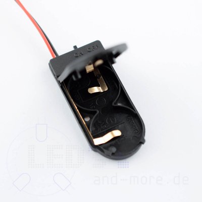 Knopfzellen Halter mit Kabel und Schalter Battsnap 2x CR2016 / CR2032