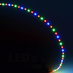 20cm 4-farbiges Flex-Band ultraschmal 39 LEDs 12V Blau /...
