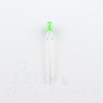 3mm LED gelblich Grün farbig Diffus 30° 200mcd ultrahell