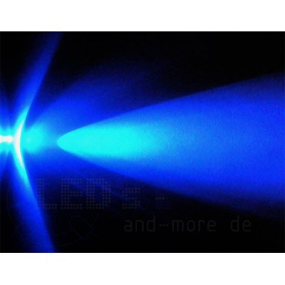 5mm schnelles Blink LED Blau klar 3000 mcd 30° Strobe selbstblinkend