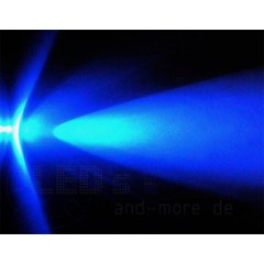 5mm schnelles Blink LED Blau klar 3000 mcd 30° Strobe...