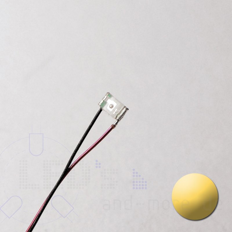 SMD LED Modellbahn Miniaturbeleuchtung 5 Stück "warm-weiss " Maße 3,0*1,4*0,8mm 