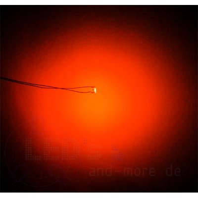 SMD LED mit Anschluss Draht 0603 Orange 70 mcd 120°