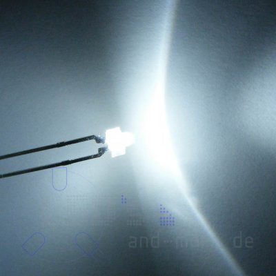 Klares ultrahelles 1,8mm LED Kalt Weiß 5000 mcd 30° Luckylight