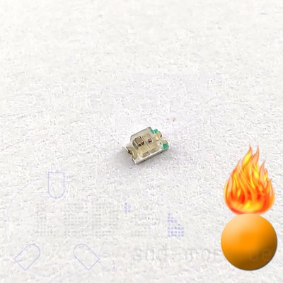 0805 Flacker SMD LED Orange, 250 mcd, 120° Candle Light