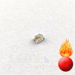 0805 Flacker SMD LED Rot, 250 mcd, 120° Candle Light