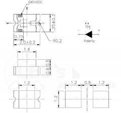 0805 Flacker SMD LED Rot, 250 mcd, 120° Candle Light