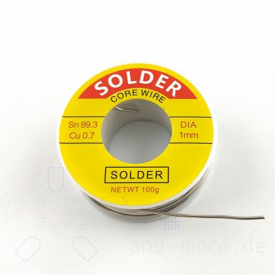 Lot Lötzinn Rolle bleifrei 1mm 18 Meter 100 Gramm