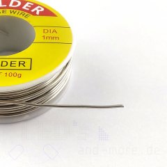 Lot Lötzinn Rolle bleifrei 1mm 18 Meter 100 Gramm