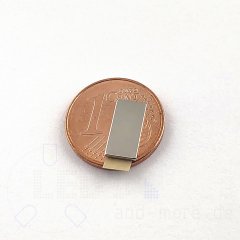 Magnet Quader 10x5x1mm vernickelt Selbstklebend 500g N35...
