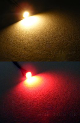 Duo SMD LED Warm Weiß / Rot 3528 PLCC4 120°, 330mcd / 220mcd (parallel)