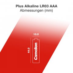 Camelion Micro Alkaline Plus LR03 / AAA, Batterien, 4er Pack