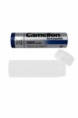 CAMELION 18650 Li-Ion / 3,7V / 2600mAh Akku ICR18650F-26...