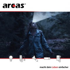 ARCAS 5 + 3W LED Kopflampe mit Sensor, aufladbar per USB, 380 Lumen