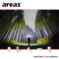 ARCAS 5 + 3W LED Kopflampe mit Sensor, aufladbar per USB, 380 Lumen