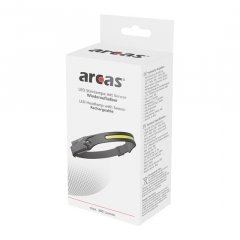 ARCAS 5 + 3W LED Kopflampe mit Sensor, aufladbar per USB, 380 Lumen